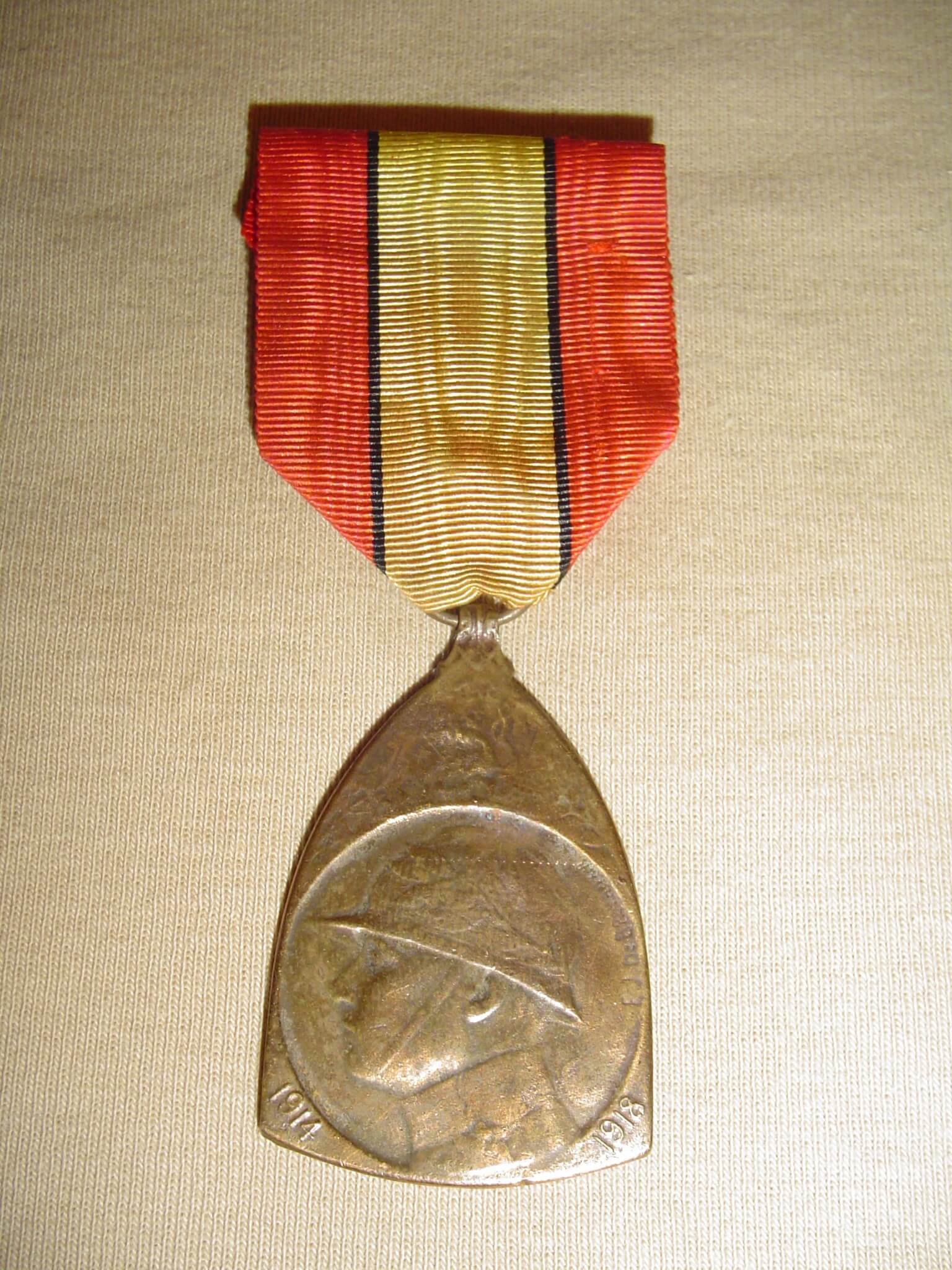 Wo1 Oorlogsherinnerings medaille 1914-1918 Belgie eerste wereldoorlog