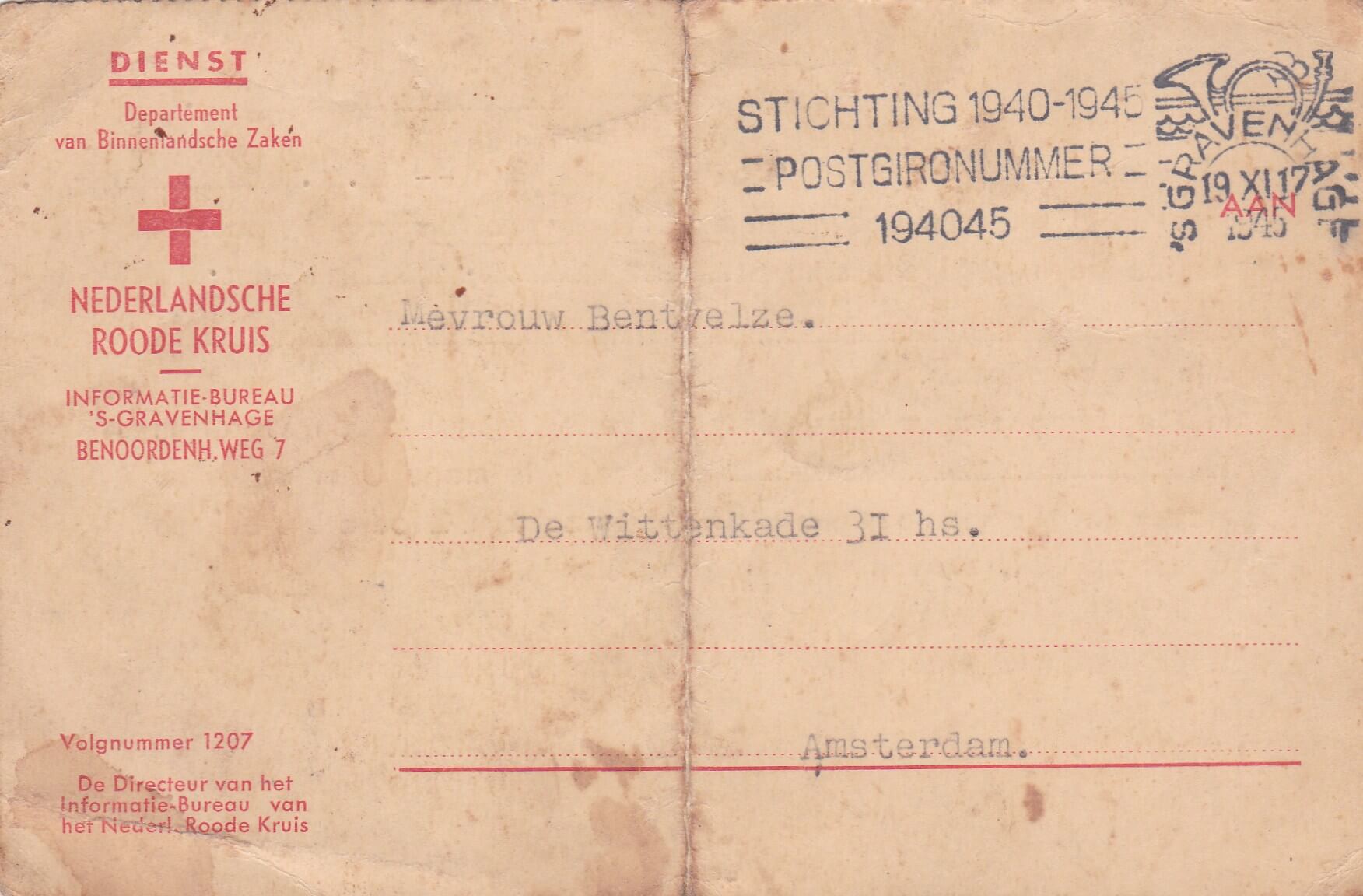 Nederlandsche roode kruis wo2 Concentratiekamp