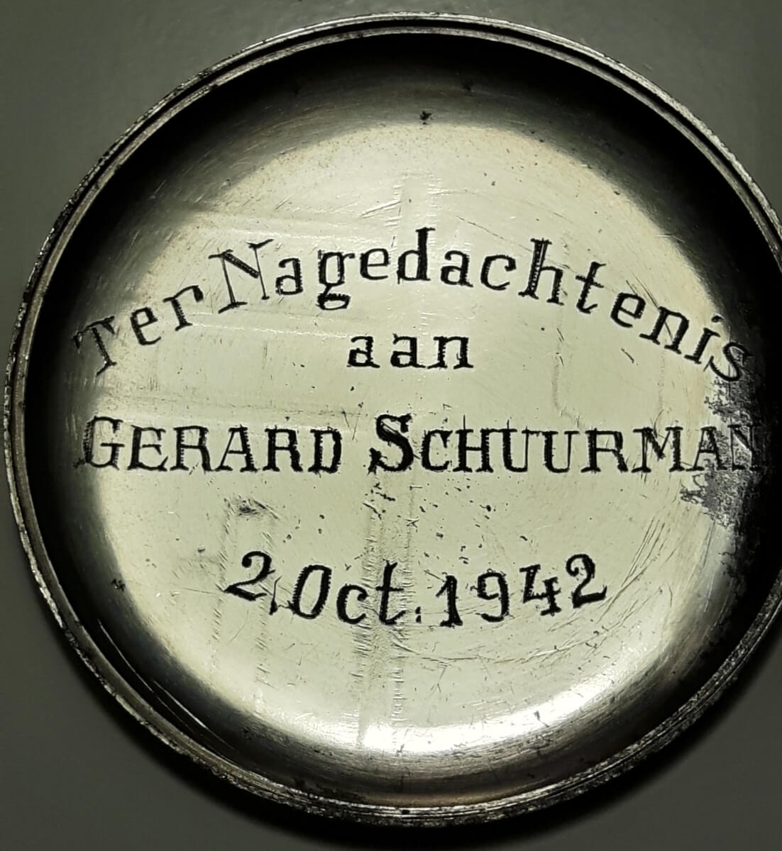 Ter nagedachtenis aan verzetsman Gerard Schuurman 1942