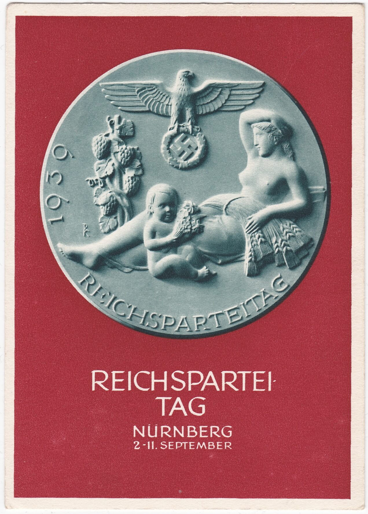 Postkaart Reichsparteitag 1939 Nurnberg