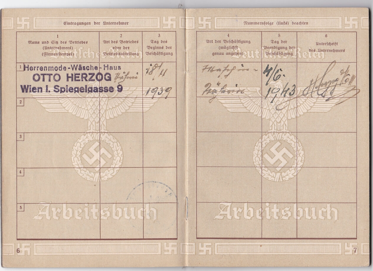Arbeitsbuch Wien1943 wo2